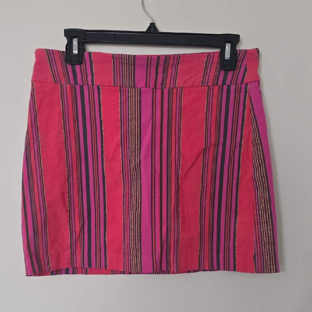 Versona Pink Stripe Mini Skirt